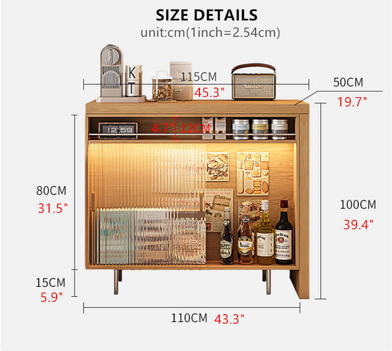 L-Shaped Bar Table With Wine Rack And Storage Cabinets