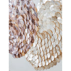 Layered Double Heart Mother of Pearl Wall Art with Gold Frame