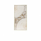 Layered Mother of Pearl Wall Art With Gold Swirl Texture for Hallways