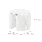 Leaf Sculptural Accent Chair and Ottoman Series, Curved Wood or Pleated Upholstery Dimensions