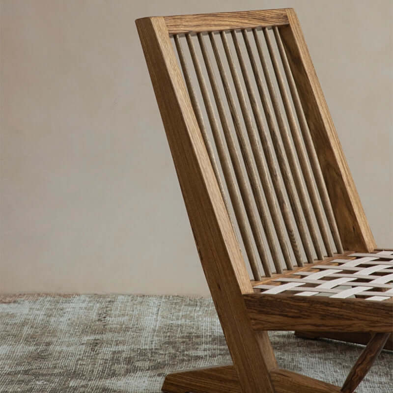 Leather Accent Chair with Zitan Wood Frame - Black/Brown