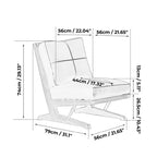 Leather Accent Chair with Zitan Wood Frame - Black/Brown