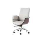 Leather Office Chair Series with Sculpted Arms, High-Back and Swivel Options