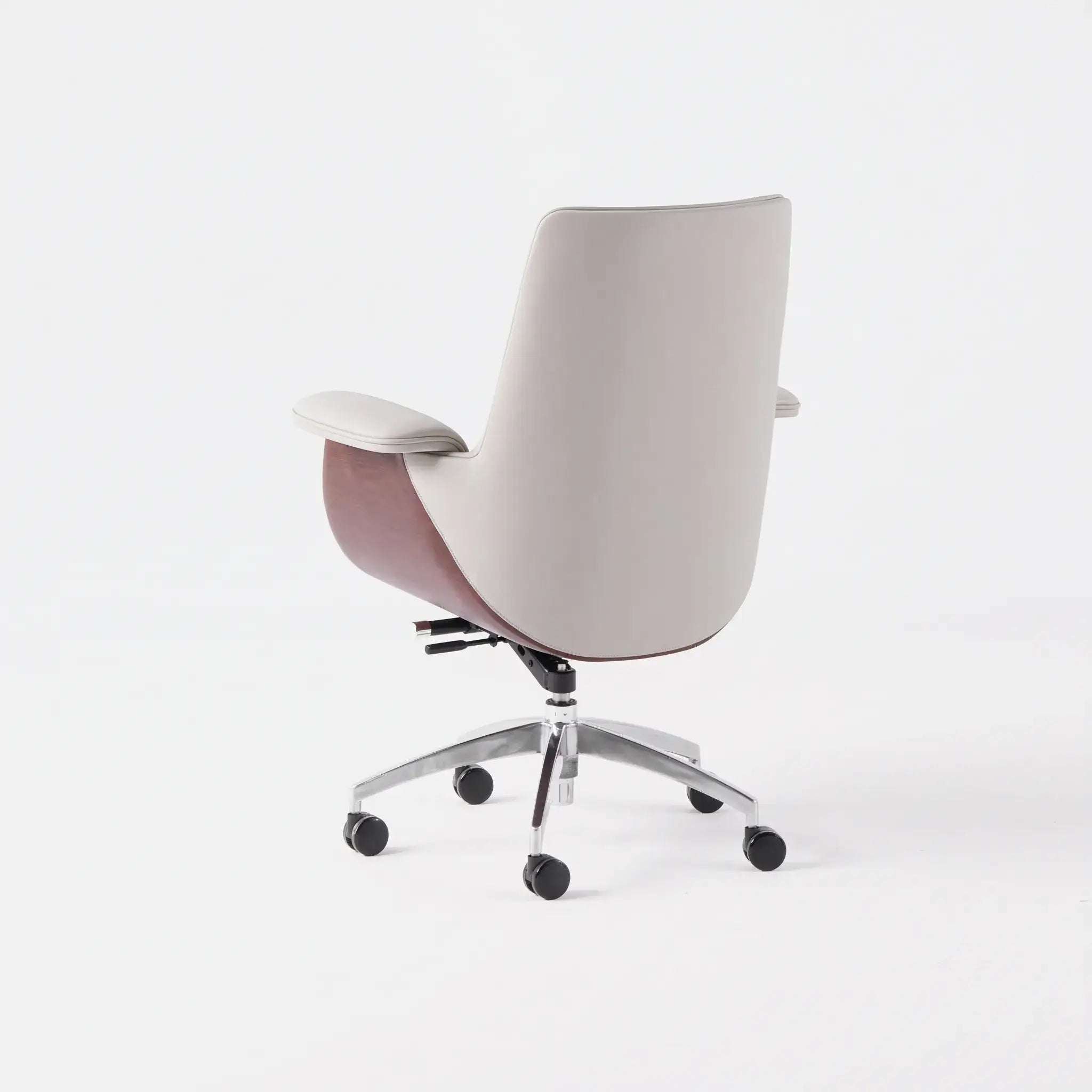 Leather Office Chair Series with Sculpted Arms, High-Back and Swivel Options