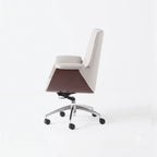 Leather Office Chair Series with Sculpted Arms, High-Back and Swivel Options