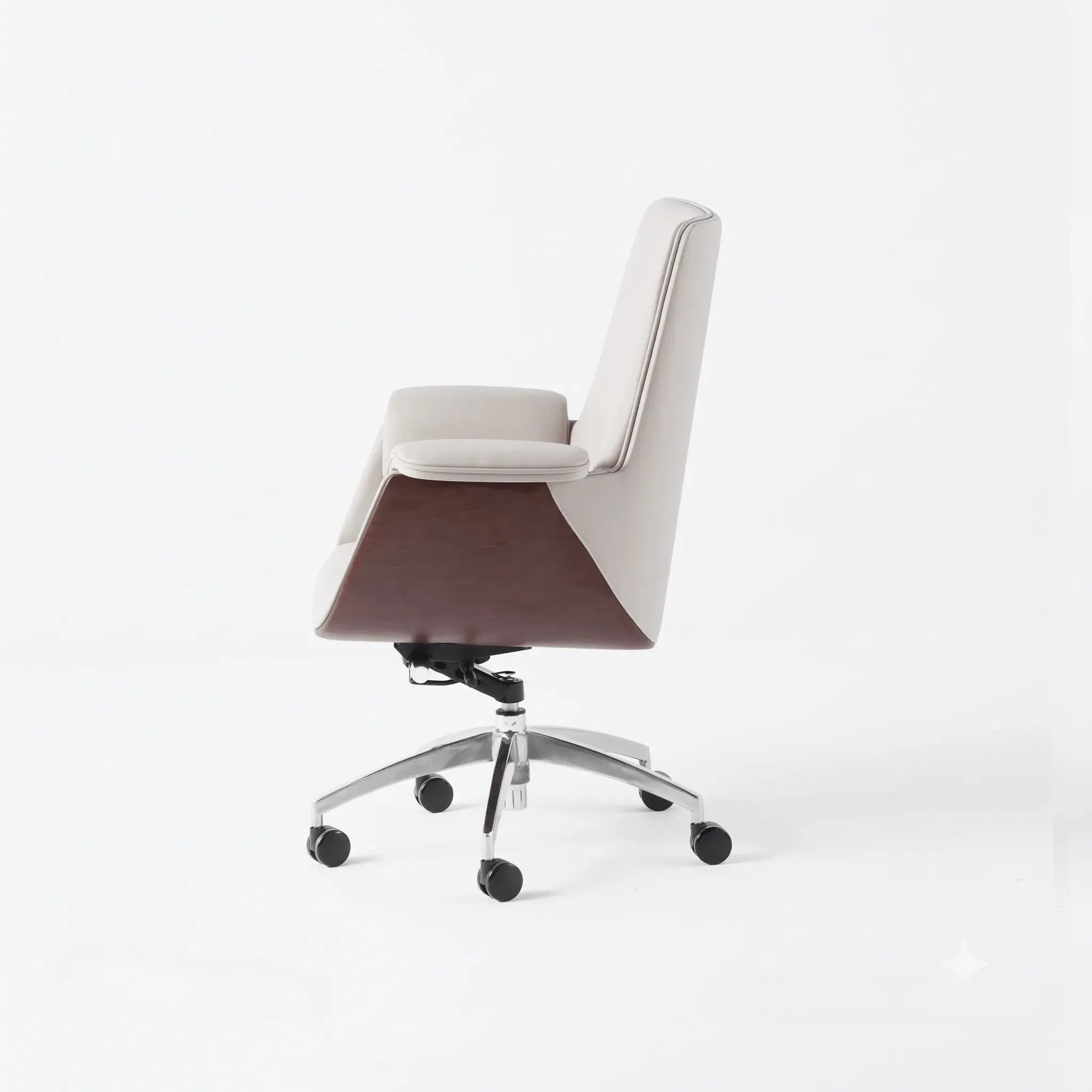 Leather Office Chair Series with Sculpted Arms, High-Back and Swivel Options