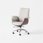 Leather Office Chair Series with Sculpted Arms, High-Back and Swivel Options