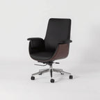 Leather Office Chair Series with Sculpted Arms, High-Back and Swivel Options Main Product Image