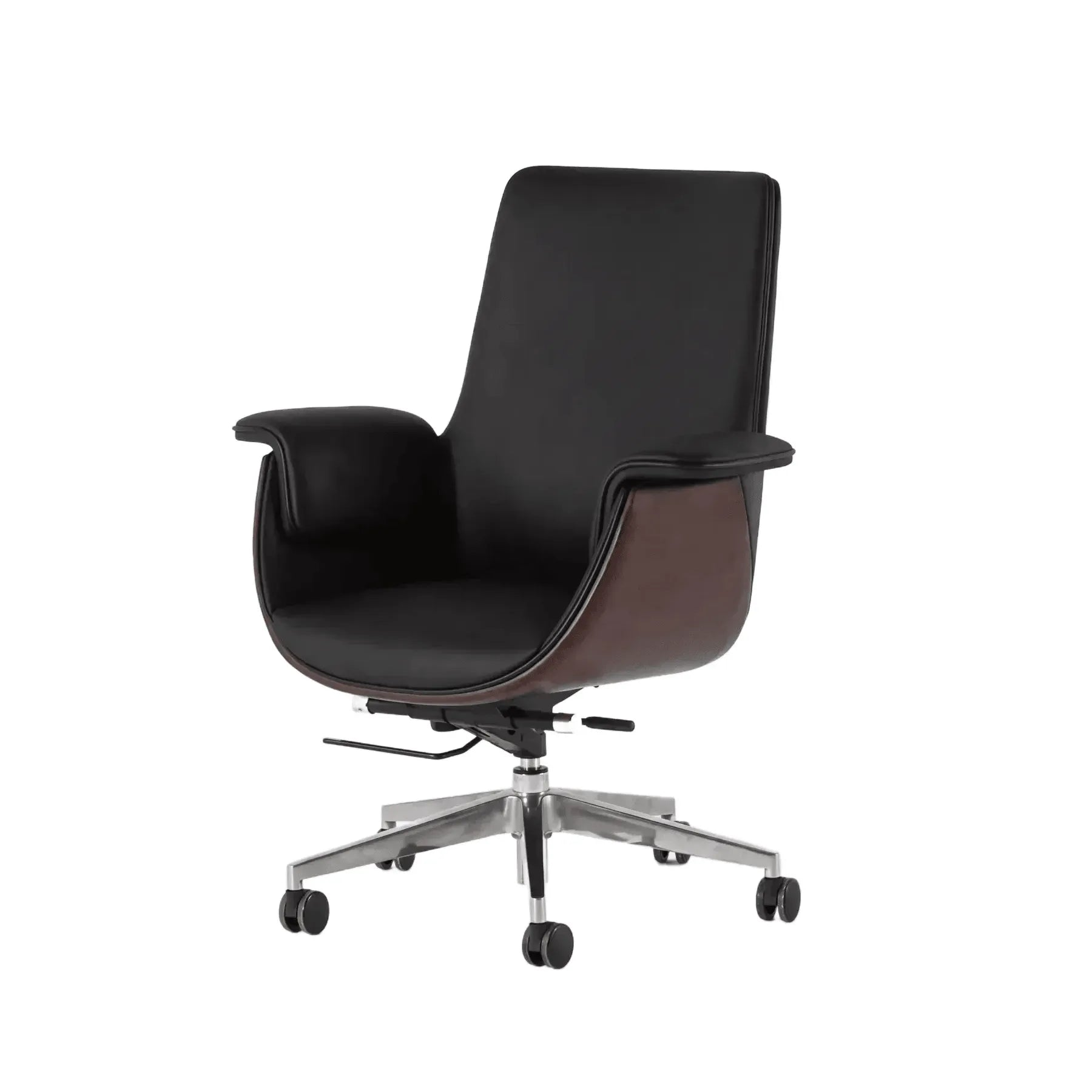 Leather Office Chair Series with Sculpted Arms, High-Back and Swivel Options Main Product Image Image principale du produit