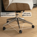 Leather Office Chair Series with Walnut Wood Trim, Reclining High or Low Back