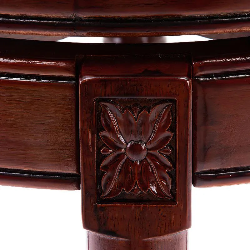 Leather Wingback Swivel Bar Stool with Nailhead Trim and Solid Wood Base Secondary image