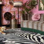 Leopard Jacquard Velvet Tassel Sofa Series With Curved Lounge Silhouette