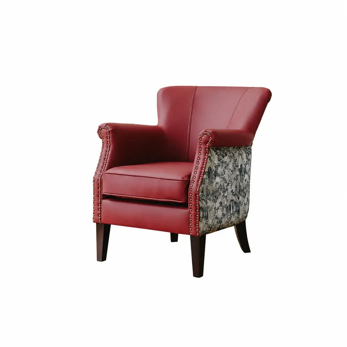 Leopard Jacquard Wingback Accent Chair Series with Woven Texture