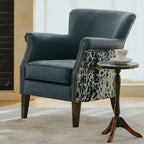 Leopard Jacquard Wingback Accent Chair Series with Woven Texture