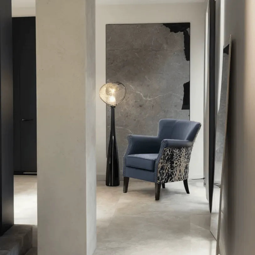 Leopard Jacquard Wingback Accent Chair Series with Woven Texture