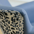 Leopard Jacquard Wingback Accent Chair Series with Woven Texture