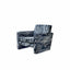 Leopard Pattern Lounge Chair and Ottoman, Sculptural Italian Block Silhouette