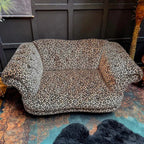 Leopard Print Sofa Series with Solid Wood Frame and Deep Lounge Seat Main Product Image