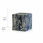 Leopard Velvet Ottoman Stool Series, Sculptural Accent for Living Room Dimensions