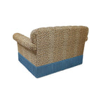 Leopard Velvet Tassel Sofa Series with Tufted Back and Lounge Arms