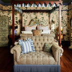 Leopard Velvet Tassel Sofa Series with Tufted Back and Lounge Arms