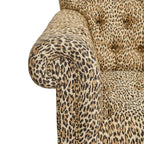 Leopard Velvet Tassel Sofa Series with Tufted Back and Lounge Arms