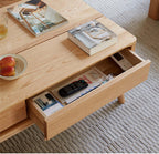 Lift-Top Coffee Table With Hidden Storage, Natural Wood
