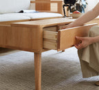 Lift-Top Coffee Table With Hidden Storage, Natural Wood