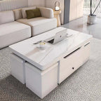 Lift-Top Coffee Table with Storage Drawers - Black