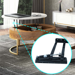 Lift-Top Walnut Coffee Table Set With Hidden Storage