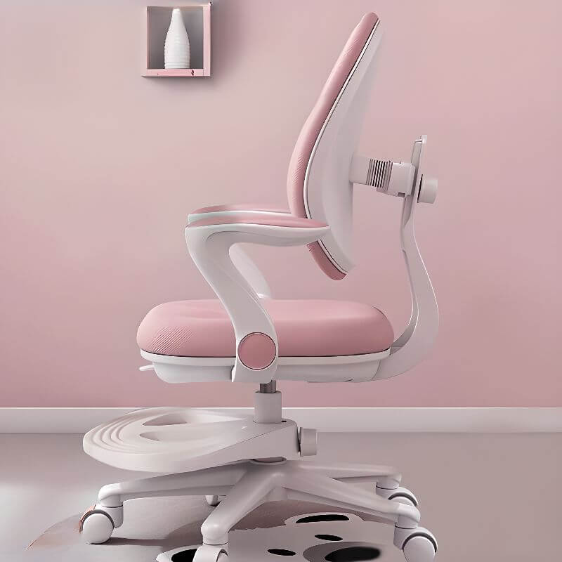 Light Blue Upholstered Metal Chair with Adjustable Height for Kids Main Product Image Main image