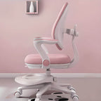 Light Blue Upholstered Metal Chair with Adjustable Height for Kids Main Product Image