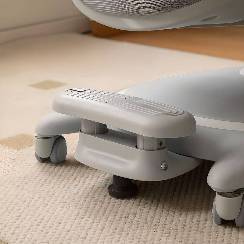 Light Gray Ergonomic Kids Chair with Adjustable Height and Footrest