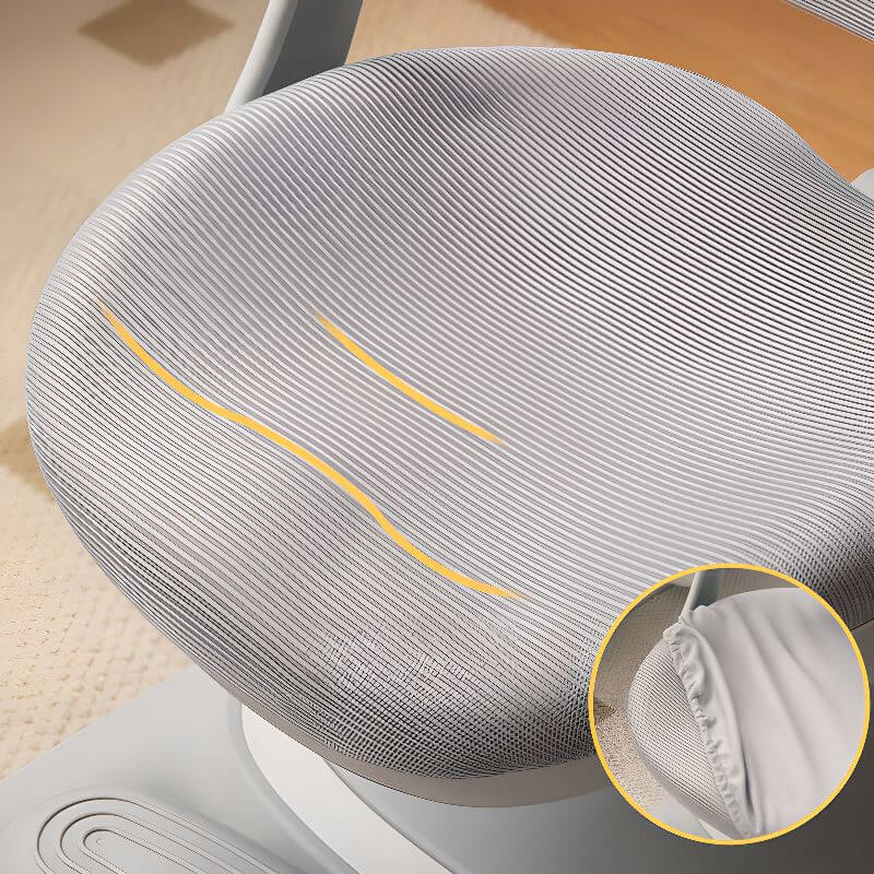 Light Gray Ergonomic Kids Chair with Adjustable Height and Footrest