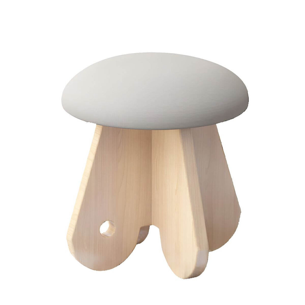 Light Gray Writing Desk with Coordinating Stool for Kids