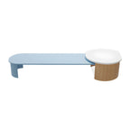 Light Gray Writing Desk with Coordinating Stool for Kids