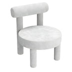 Light Gray Writing Desk with Coordinating Stool for Kids