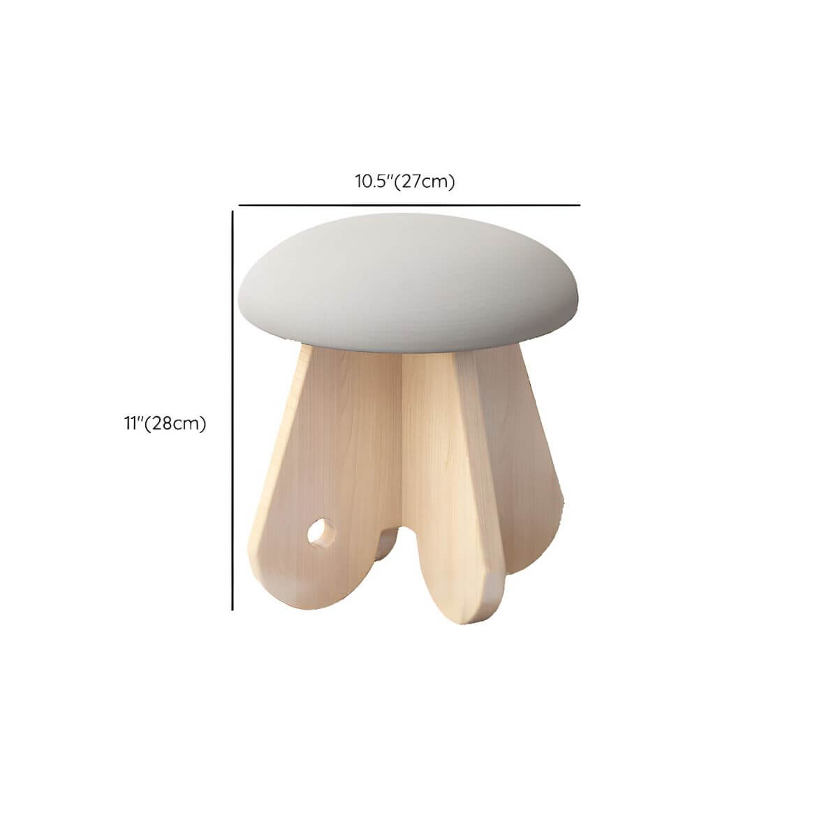 Light Gray Writing Desk with Coordinating Stool for Kids Dimensions