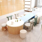 Light Gray Writing Desk with Coordinating Stool for Kids Main Product Image