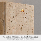 Light Khaki Travertine Outdoor Flush Mount Wall Sconce