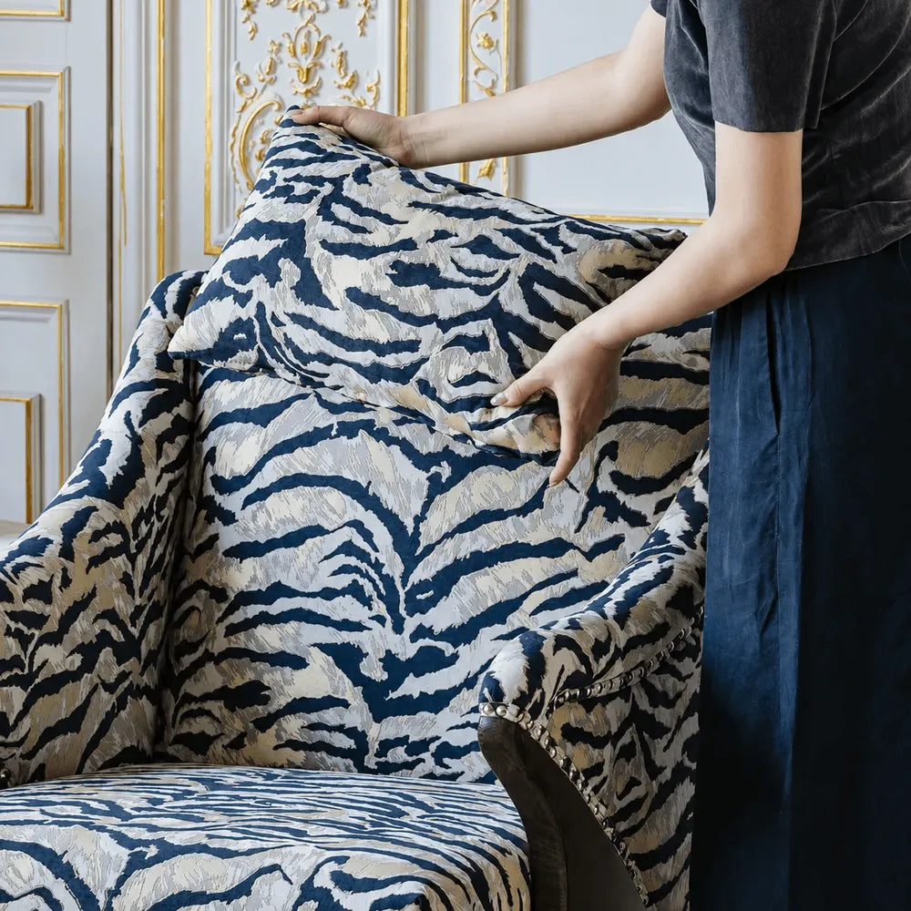 Light Luxury Tiger Upholstered Lounge Chair Series With Wraparound Silhouette