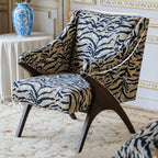 Light Luxury Tiger Upholstered Lounge Chair Series With Wraparound Silhouette