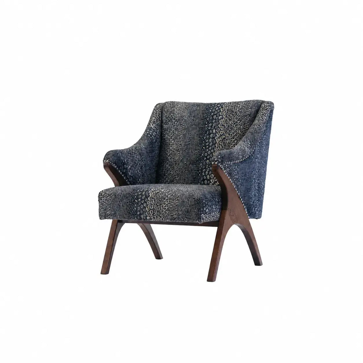 Light Luxury Tiger Upholstered Lounge Chair Series With Wraparound Silhouette
