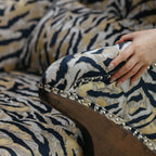 Light Luxury Tiger Upholstered Lounge Chair Series With Wraparound Silhouette