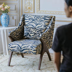 Light Luxury Tiger Upholstered Lounge Chair Series With Wraparound Silhouette