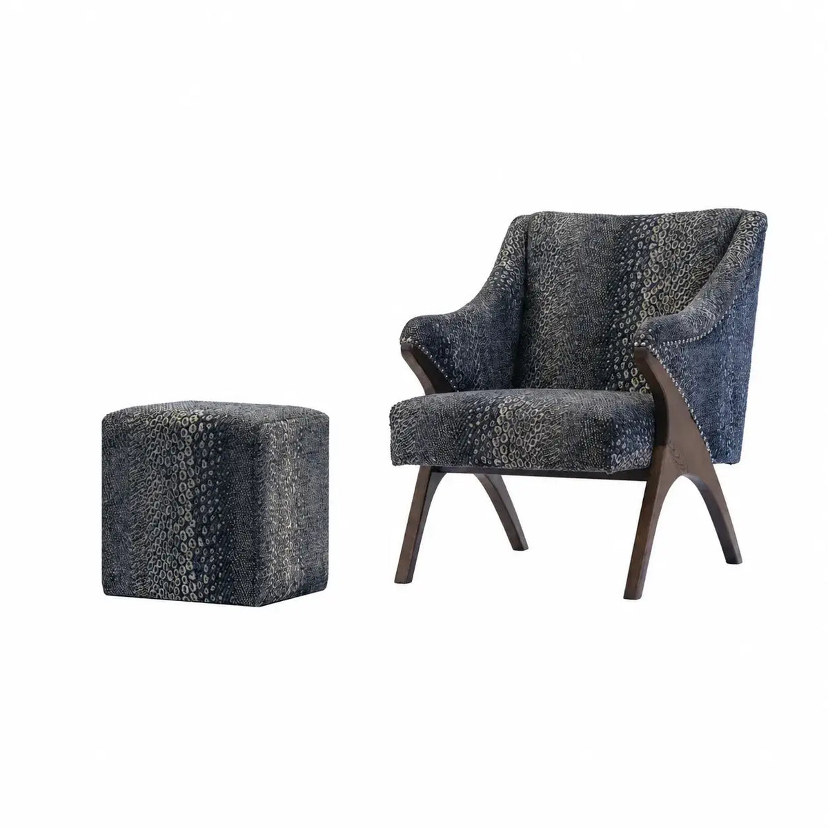 Light Luxury Tiger Upholstered Lounge Chair Series With Wraparound Silhouette