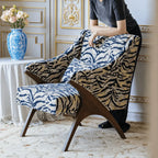 Light Luxury Tiger Upholstered Lounge Chair Series With Wraparound Silhouette