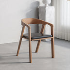 Light Walnut Modular Dining and Office Chair Series with Cane and Wood