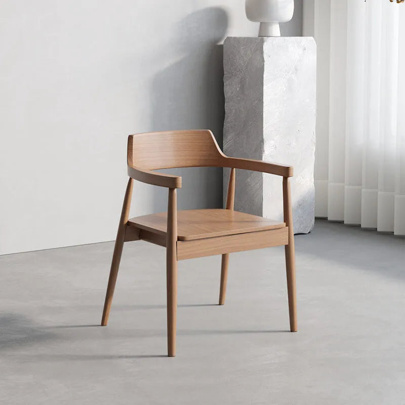 Light Walnut Modular Dining and Office Chair Series with Cane and Wood