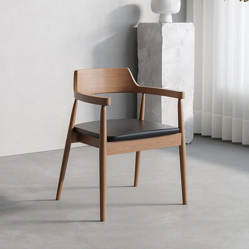 Light Walnut Modular Dining and Office Chair Series with Cane and Wood